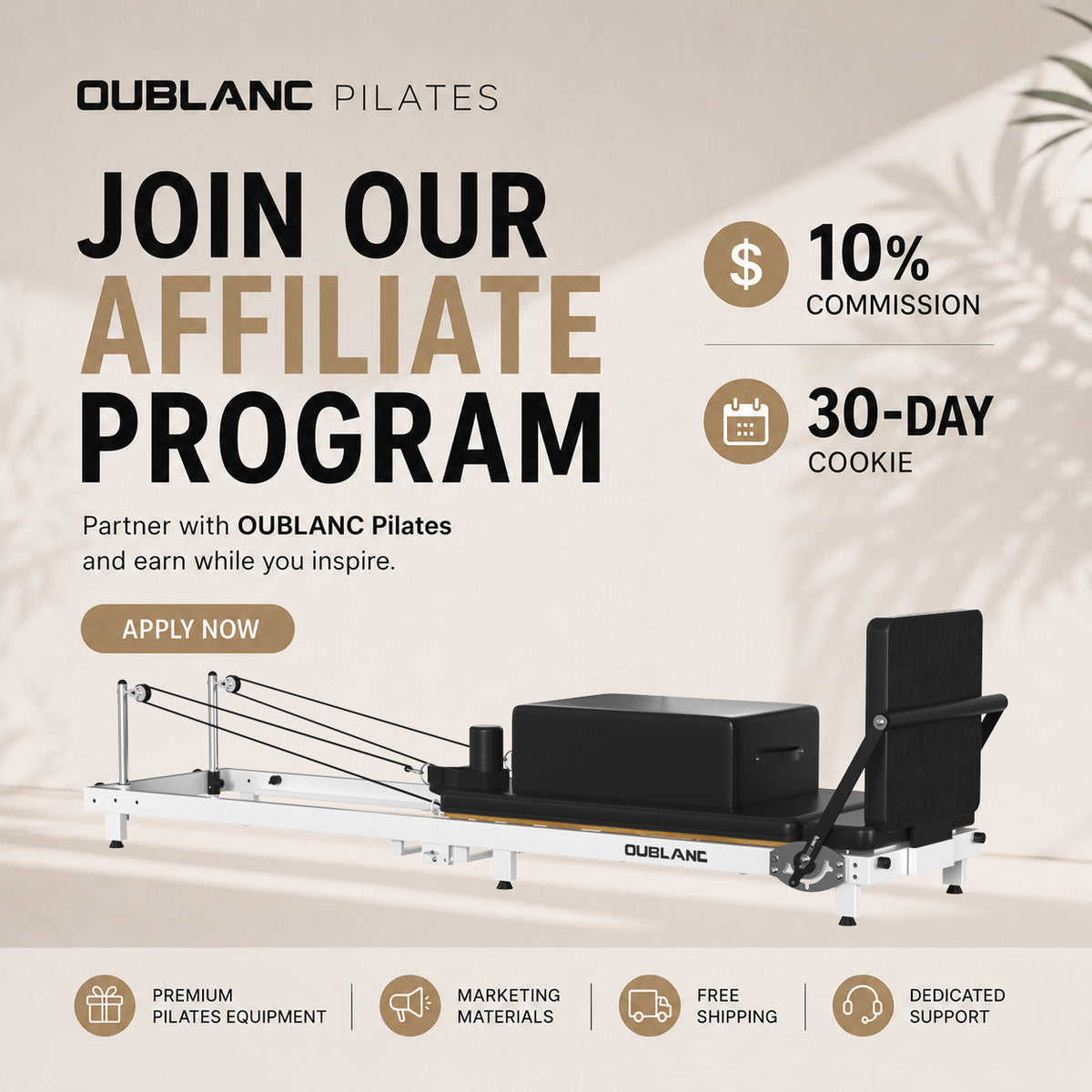 Join the OUBLANC Pilates Affiliate Program