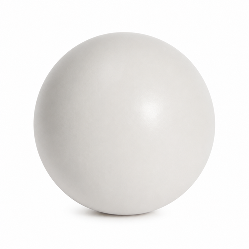 Displaying the front side of a light-grey 9.8" Pilates ball